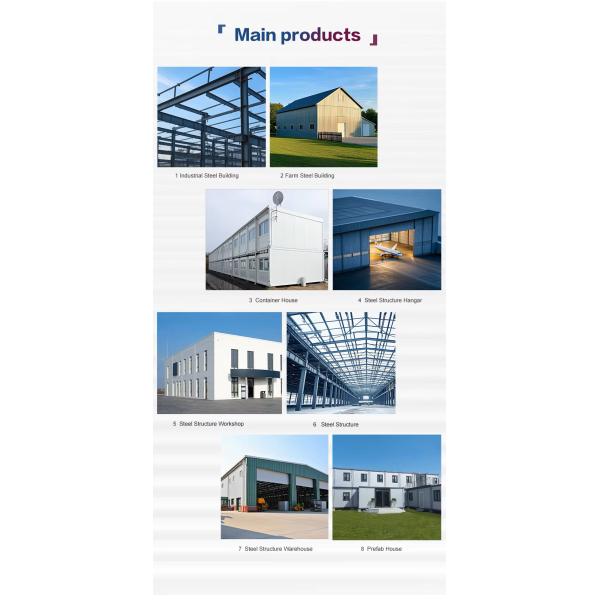 Efficient Lightweight Modular Prefab Steel Structure Workshop Quick Assembly Construction for Workshops & Plants