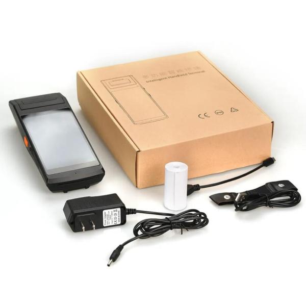 5.5 Inch Android 6.0 GPS PDA NFC Reader 1D/2D Barcode Scanner 58mm Printer Fingerprint Terminal