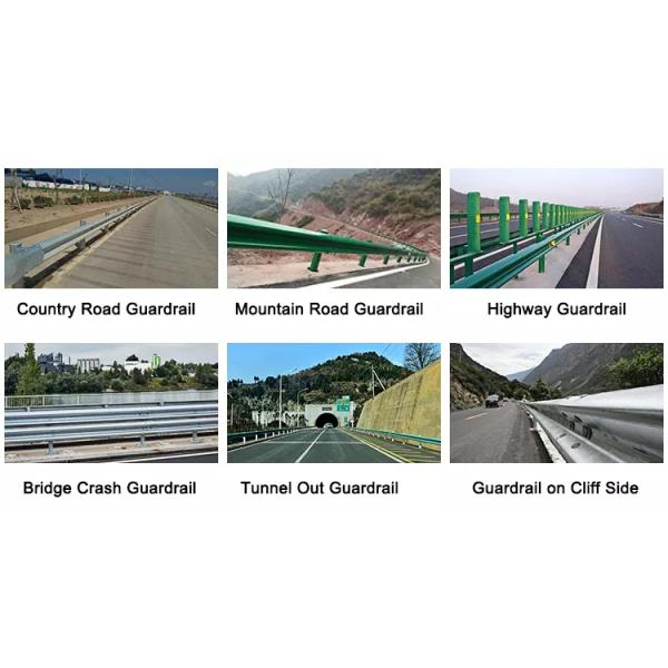 C Section Galvanized Steel Post Road Traffic Safety W Beam Guardrail Use