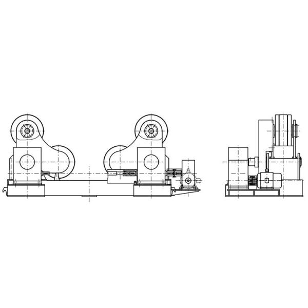 Tank Turning Rolls with Rubber Wheels Self Adjustment Welding Rotataor