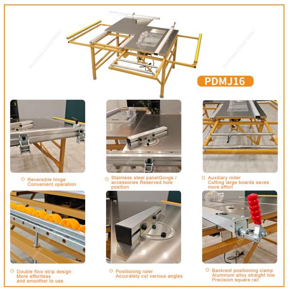 Woodworking Precision Multifunction Circular Automatic Double Blade Sliding Table Saw