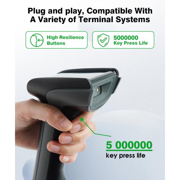 Luckydoor Pos Scanners Qr Code Scanner with Usb Cable 2d Barcode Scanner for Pos Systems