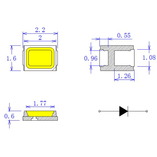 3V 2016 20-30LM AC Led Chip Led Smd Bead Chips Bulb Light