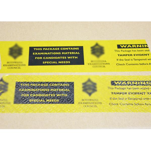 PET Material Security Seal Tape Easy Tearing Logo Print With Perforation