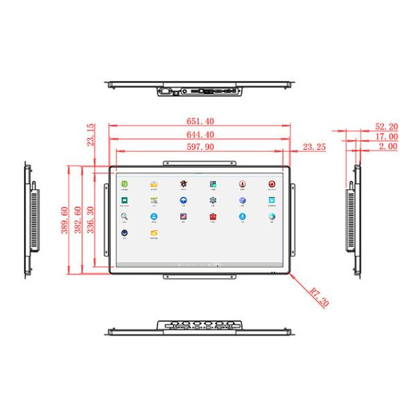 27-Inch Android Embedded Interaction Console for Transportation Management, Smart Homes, Healthcare Panels, and Public Service Stations