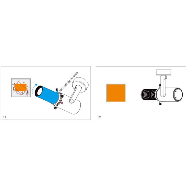 Shapeable Spotlight Dimmable Shaped Zoomable LED Track Light Spot Shaping Lights for Shops Exhibition Halls Museums
