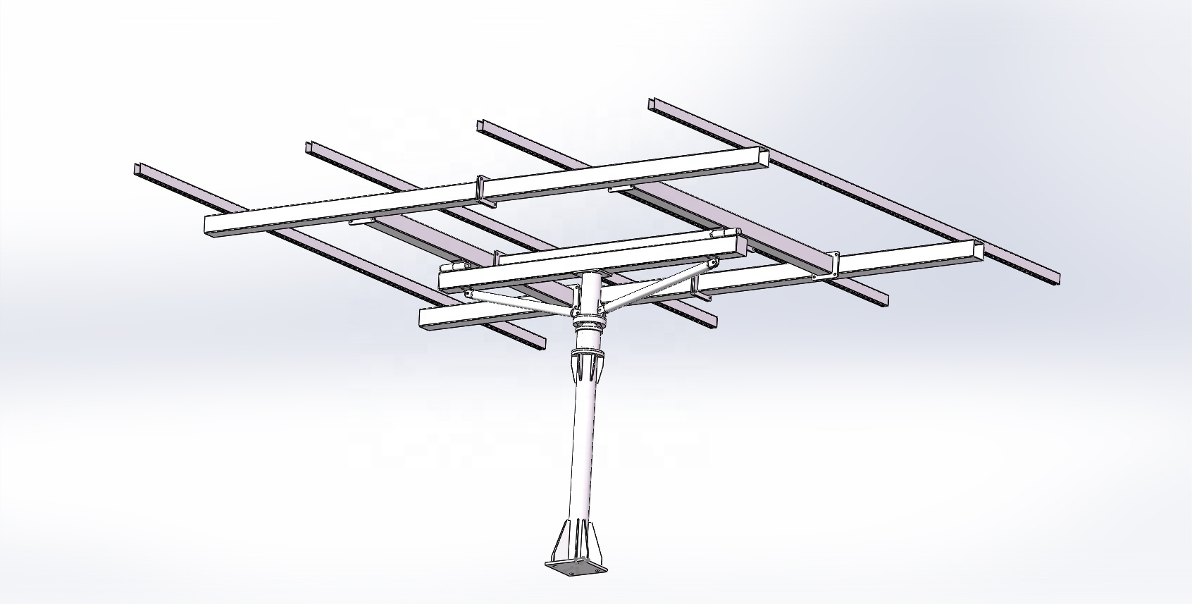 Dual Axis Solar Tracker Pv Tracking System 3-4kw Smart Tracker Power Clean Energy Sun Power Tracker Mounting Systems