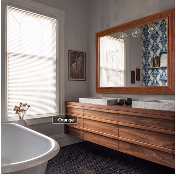 Rectangle Solid Wood Frame Mirror Full Length Dressing Mirror Without Light