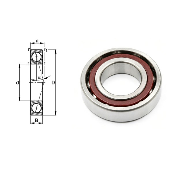 High Stability Angular Contact Ball Bearing 7252AC 46252 260*480*80mm Construction Machinery Bearing