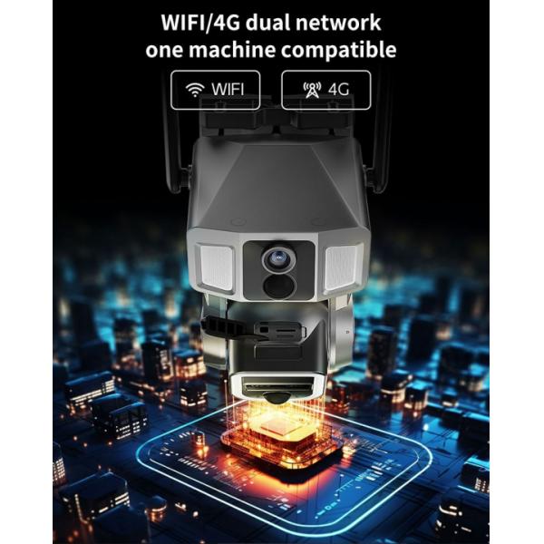 4MP Wireless Solar Wifi Security Camera with Waterproof Design and H.265 Video Encoding