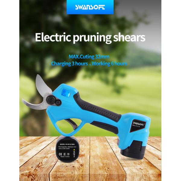32mm LED Garden Tools Electric Pruning Shears With Progressive Function For Garden Work