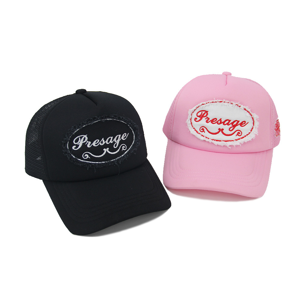 Foam 5 Panel Trucker Hat 3D Embroidery Snapback Breathable Structured Cap