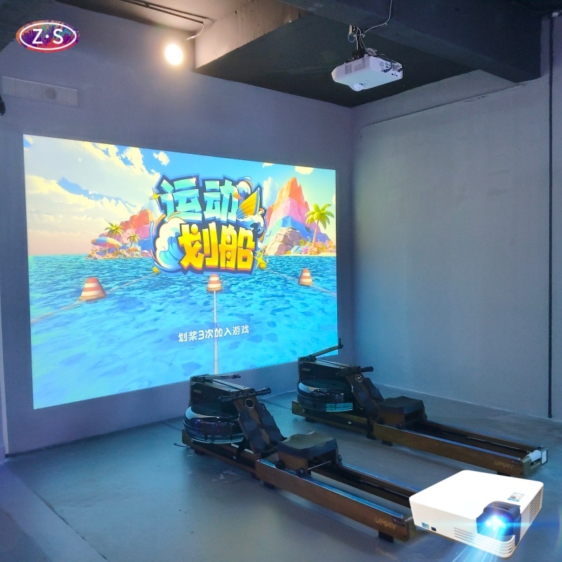 Theme Park Interactive Rowing Attraction for Immersive Water Racing Adventures