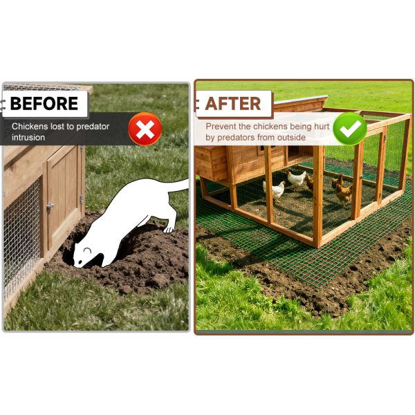 Chicken Coop Predator Proof Apron,Chicken Wire Bottom Predators Resistant,Fence Netting Barrier For Chicken Coop
