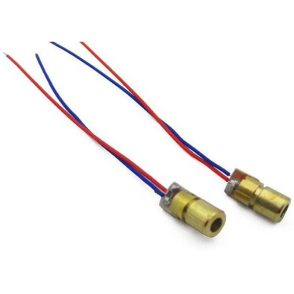 DC 5V Electronic Components , 650nm Laser Diode Module With Red Copper Head Tube