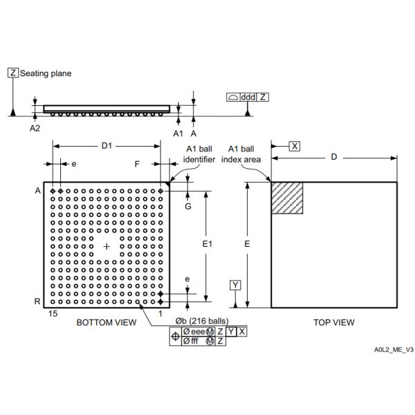 32-Bit Single-Core STM32F767NGH6 ARM Cortex-M7 Microcontroller IC 216-TFBGA