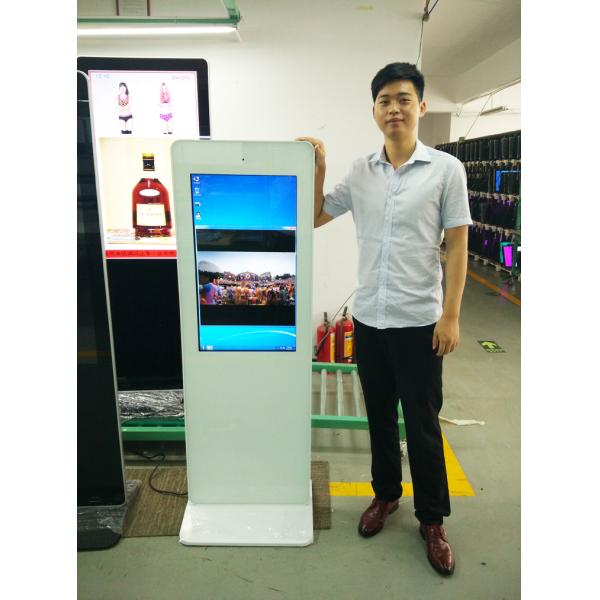 Ultra HD Lcd Standing Self Help Touch Screen Kiosk All In One With Web Camera