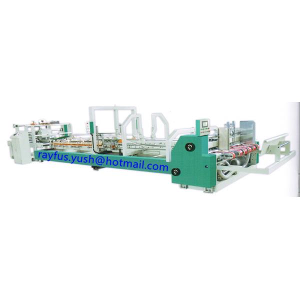 Paper Carton Folder Gluer Machine Auto Feeding Counting Stacking Output