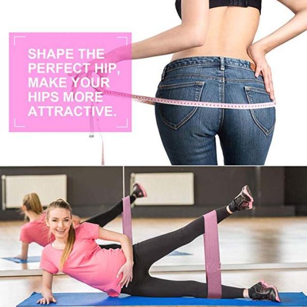 32lbs 760*80mm Workout Fabric Resistance Bands Polyester For Buttock
