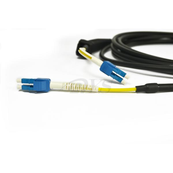 NSN-LC/UPC G657A1 Fiber Optic Cable Assemblies Duplex 90 Degree 7.0mm Diameter