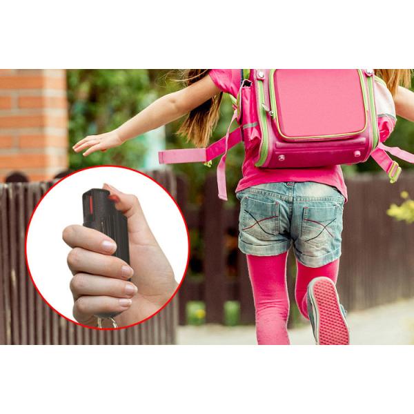 Pepper Spray Keychain quick release key ring for self defense storage OC Spray Finger Grip free training