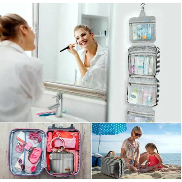Makeup Hanging Camping Storage Bag Foldable Toiletry Waterproof