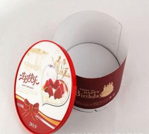 Quality Food Grade Round Red Fold Cardboard Paper Box Packaging Decorative Cake Boxes for sale