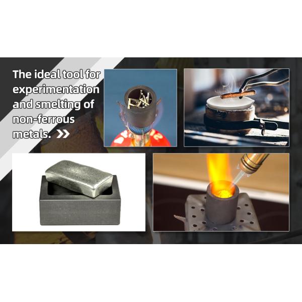 Graphite Torch Melting Casting Kit, Including 2 Graphite Crucible Stir Stick, Graphite Casting Mould 5-In-1 Graphite