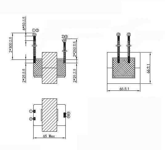 EE 65 High Frequency Transformer With Lead Wire Connect