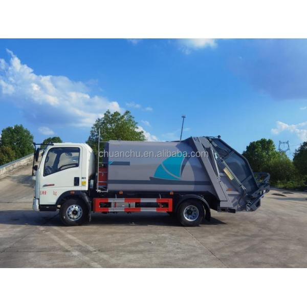HOWO 8 Weichai 140HP Compression Garbage Truck Custom's Requirement Post-Loading Truck with Manual Transmission Type