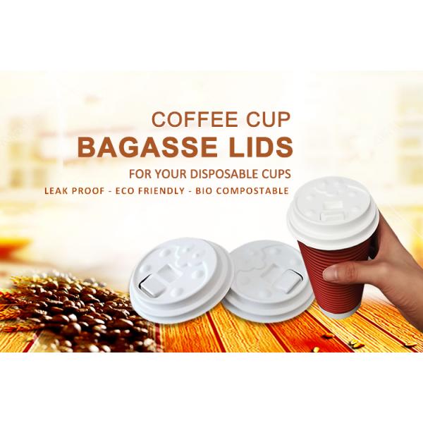 8 9cm Disposable Leakproof Bagasse Coffee Cup Lids