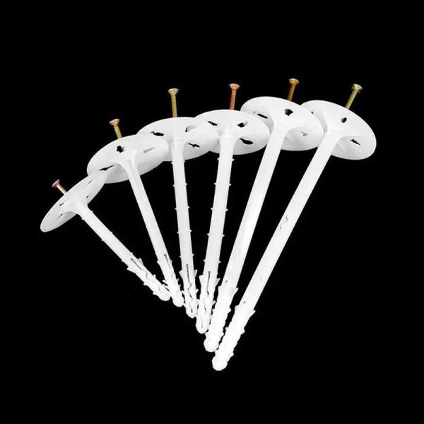 Indoor / Outdoor Durable Insulation Nail Plastic Insulation Anchor Plug