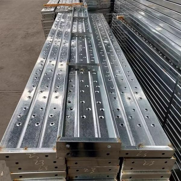 Customized Silver Galvanized Strong Scaffolding Frame Steel Planks for Construction Industry