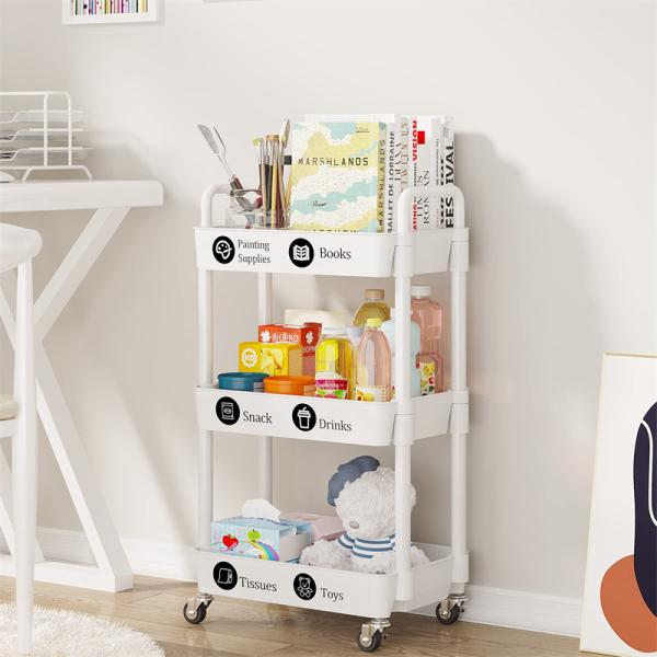 Three-layer Kitchen Rotating Shelving for Multifunctional Vegetable and Fruit Storage