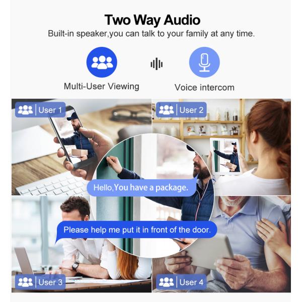 Wifi Tuya 4G Camera Two Way Audio Wireless Instant Alerts Work With Alexa Google Assistant
