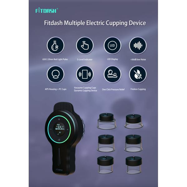 Fitdash Combination Therapy Cupping Cups Sets Button Control Method for Pain Relief
