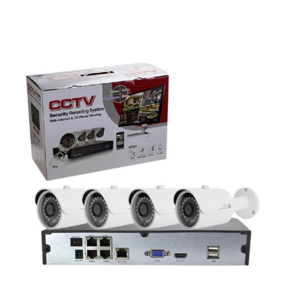 Used Customized 4CH 2MP Wired IP Surveillance Security Camera Cctv System PoE NVR Kit 1080P