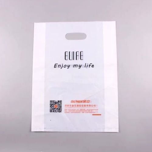 Clear Poly Bags Private Label Recycled Square Bottom Softloop Handle HDPE LDPE Plastic Shopping Bags To Go Bag