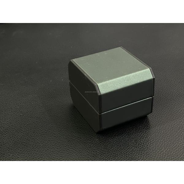 Customized Your Logo- Green Pu Leather LED Ring Box