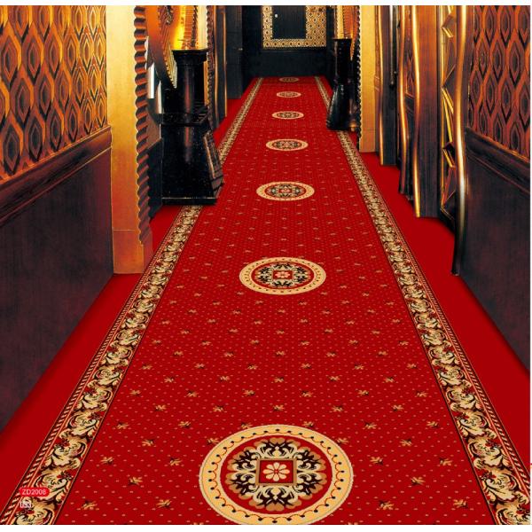 Wedding PVC Carpet Flooring / Polyester Carpet Tiles Woven Technics