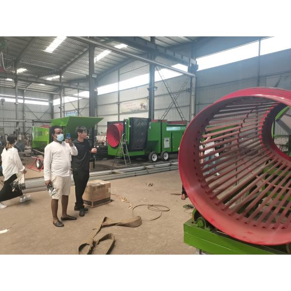 Portable Automatic Trommel Screen Drum Sieve Separator for Compost Topsoil Worm Wood and Charcoal Sifting