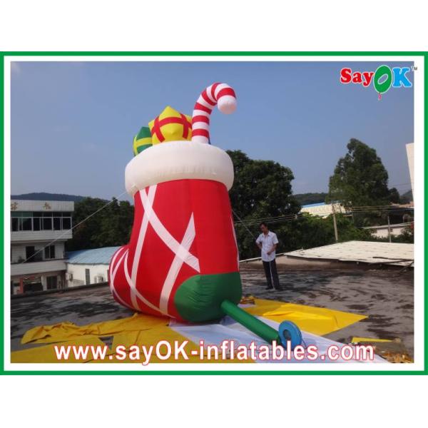 Red Inflatable Holiday Decoration Christmas Socks Customized