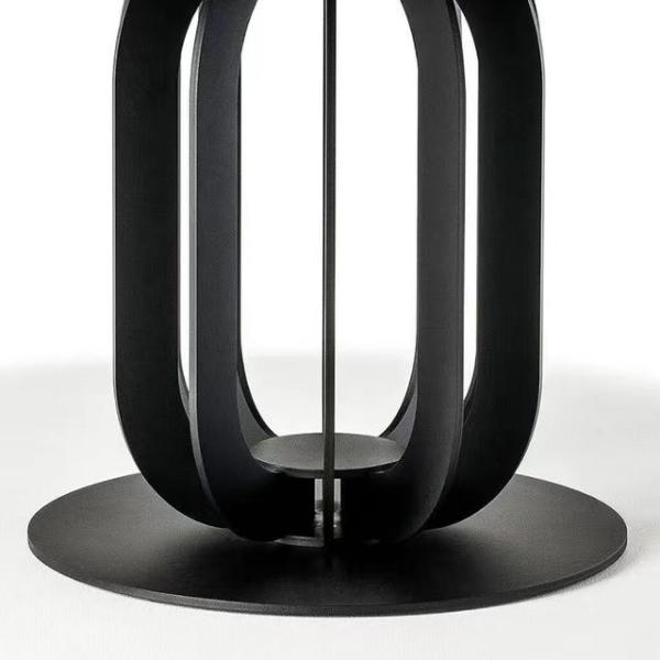 Classic Combination Marble Metal Dining Table Round Marble Table Dining Set