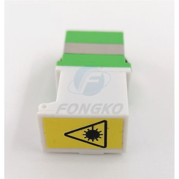 Auto Shutter APC Simplex Singlemode White Green Shell metal shrapnel Adapters SC/APC Fiber Optic Adapter