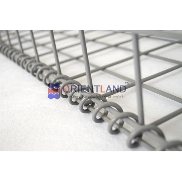 Large Pvc Coated Welded Gabion Baskets 75×75mm Rectangular Hole Shape