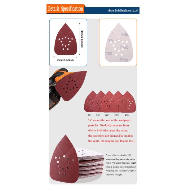 Triangle Self Stick Psa Sandpaper Sheets For Car Paint
