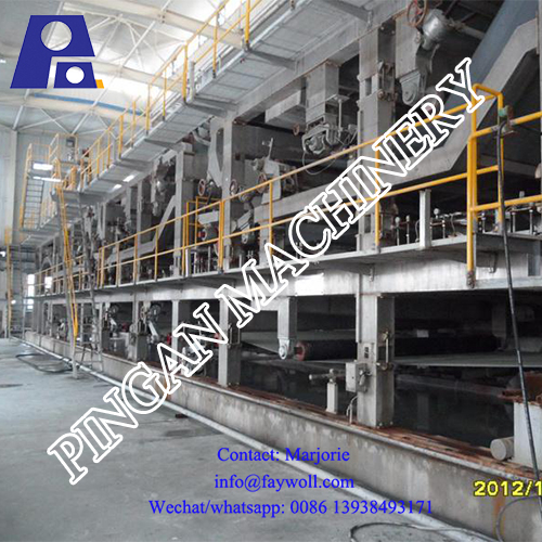 2ply Wires Fluting Paper Roll Making Machine 3200mm Width
