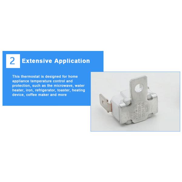 Thermal Overload Protector KSD309-A Normal Close Square Ceramic Bimetal Thermostat 10A 280C