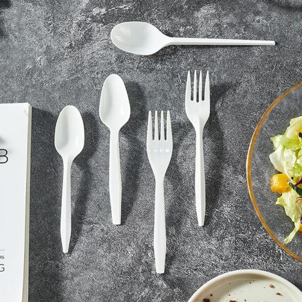 Plastic Tableware Disposable Ice Cream Spoon Silverware US Soupspoon Coffee Tea Spoon P