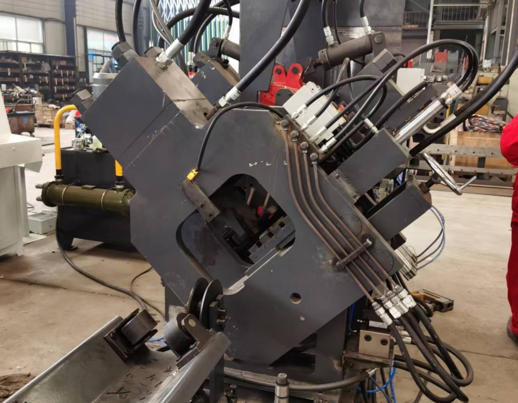 Servo-Driven CNC Angle Punching Marking and Shearing Line for Steelworks